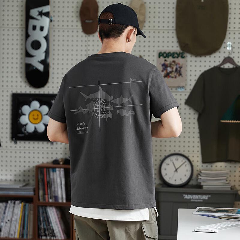 TonLion Men's 2025 Summer Back Graphic Loose T-Shirt