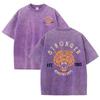 T-shirt Lavata Stampa Tiger Sportiva Forte Donna Estate Comoda Maglietta Lavata Casual Abbigliamento Corto Morbido Cotone Abbigliamento Unisex