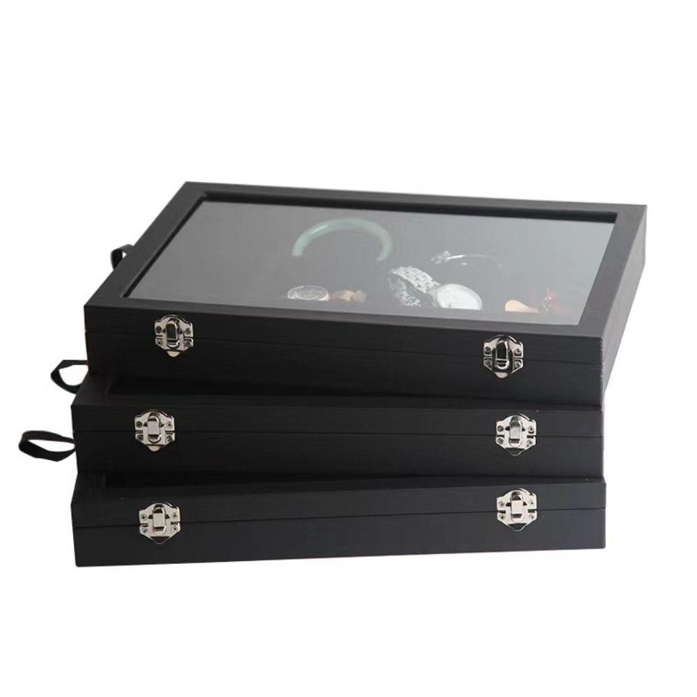 PU Leather Jewelry Storage Tray Wooden Jewelry Organizer Holder Velvet Jewelry Box  Packaging