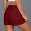Damen High Waist Freizeit-Shorts mit Taschen Elastischer Bund Entspannte Passform Leichter Stoff für den Alltag
