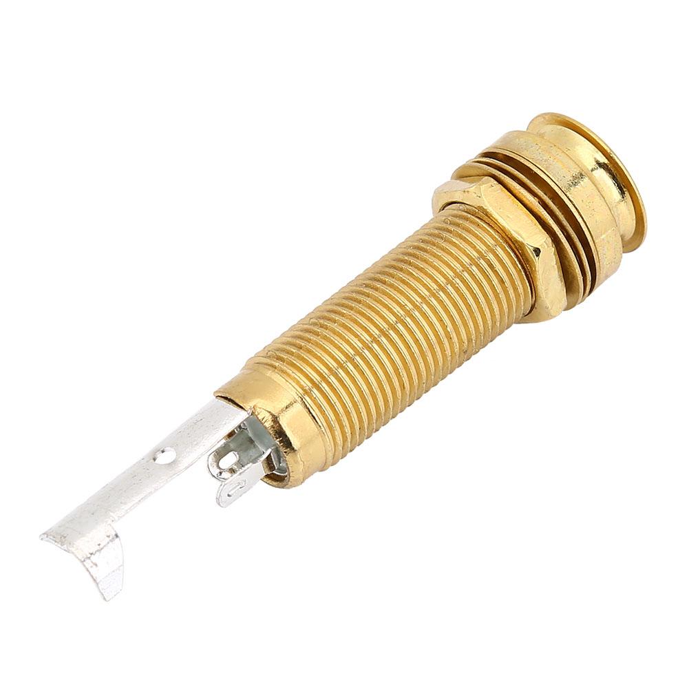 1Celsius4inch Cylinder   Threaded End Pin Output   Socket for Electric Guitar Bass (Gold)
