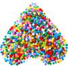 Shappy 2000 Pieces 0.8 Cm Pom Poms for Craft Making Mini Tiny Small Christmas Pompom Balls Assorted Color Elastic Arts Pompoms for Hobby Supplies