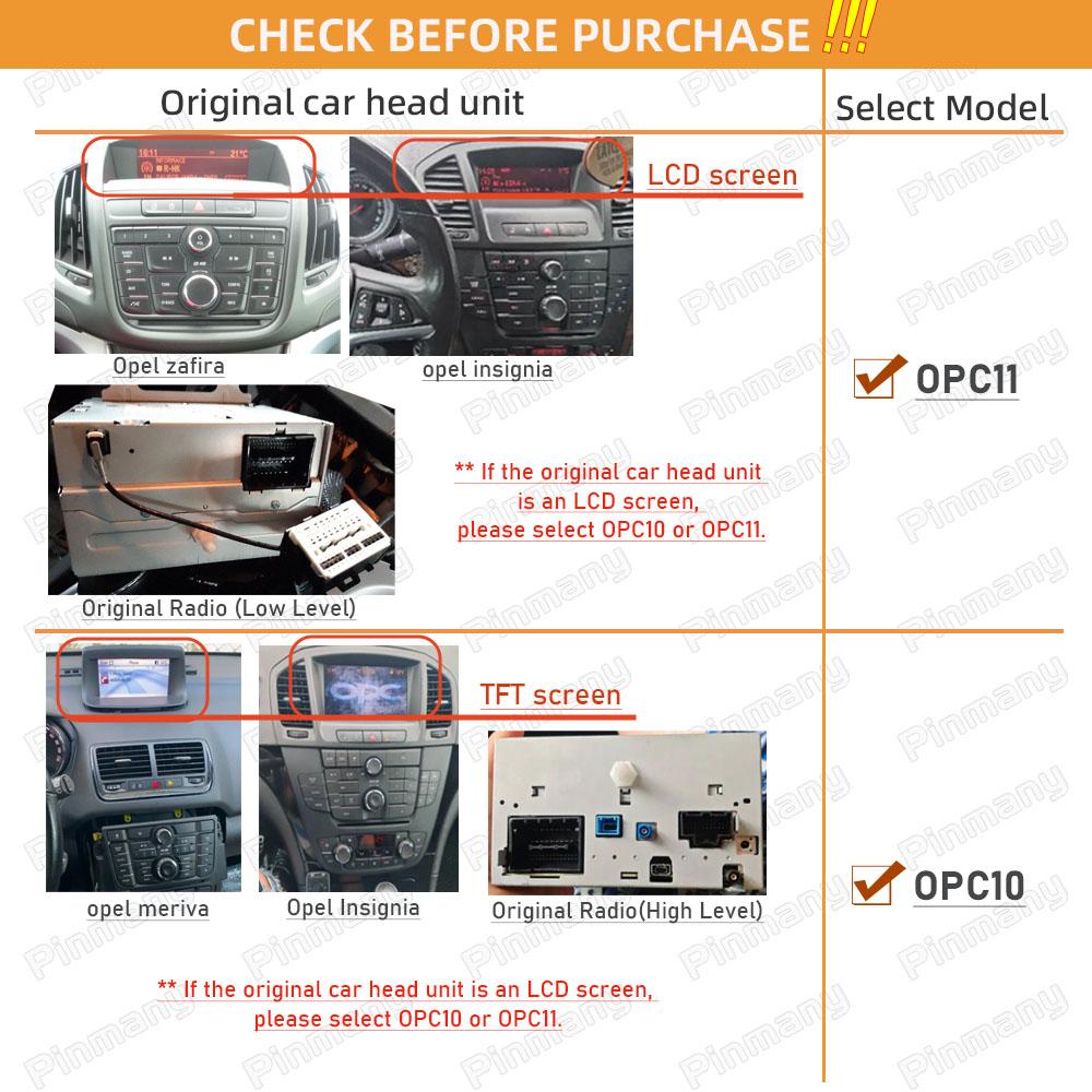 Car Radio Cable OPC10 16-pin Power Wire Harness Adapter with CAN Bus Decoder for Opel Insignia Meriva B Mokka Zafira Corsa E