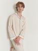 [LUNALUZ STUDIO] Men's Daphne Cotton Long Sleeve Collar Two-piece Pajamas [Shipped from Korea] 100% Authentic