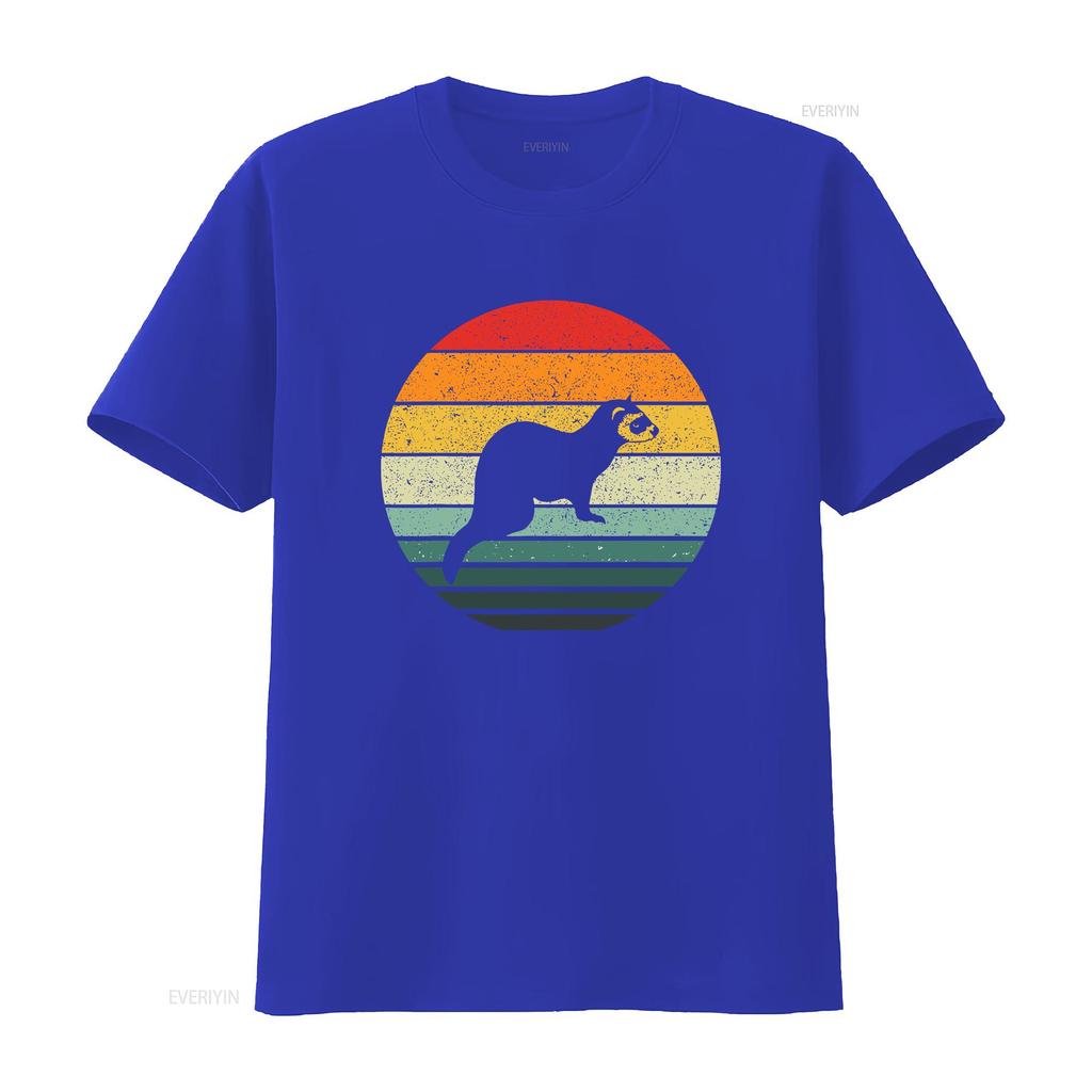 Vintage Ferret Retro T Shirt vintage Washed Unisex graphic homme fashion streetwear Stretched Slightly Comfortable