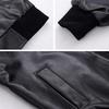 Baby Jungen PU Jacken 1-13 Jahre alt Rundhals Jacke Herbst Winter Plus Samt Verdickung Schwarz