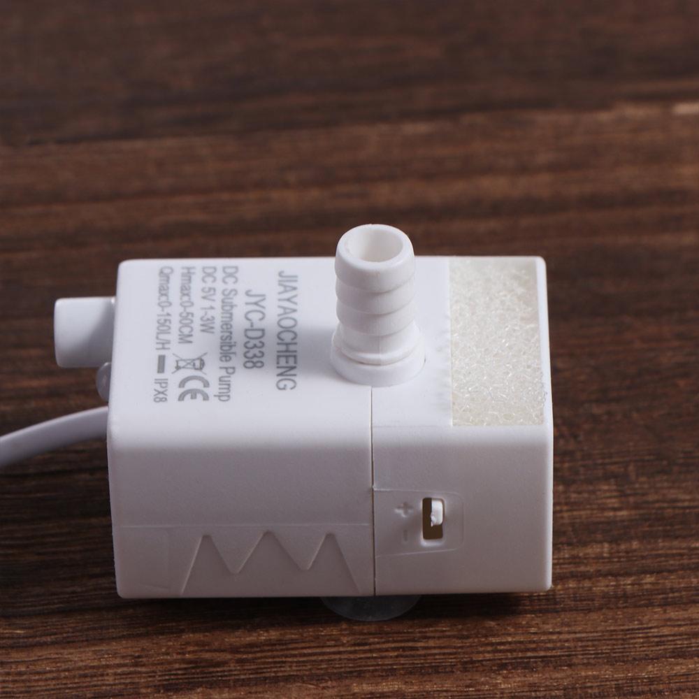 Ultra-quiet Mini Submersible Pump LED Light Water Fountain Pump Replacement  Dog Water Dispenser