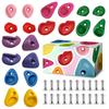 20 Rock Climbing Wall Kit with Colorful Hand Foot Grips Durable PE Material Sturdy Up Includes Installation Hardware for Indoor