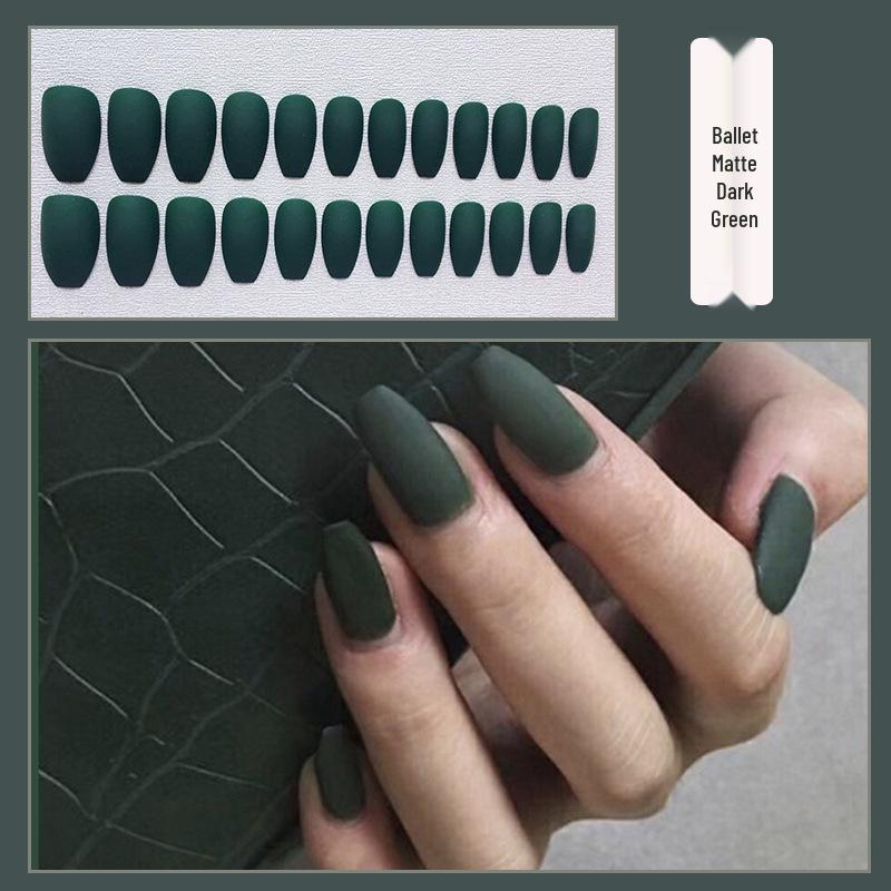 European & American Frosted Matte Press-On Ballet Nails