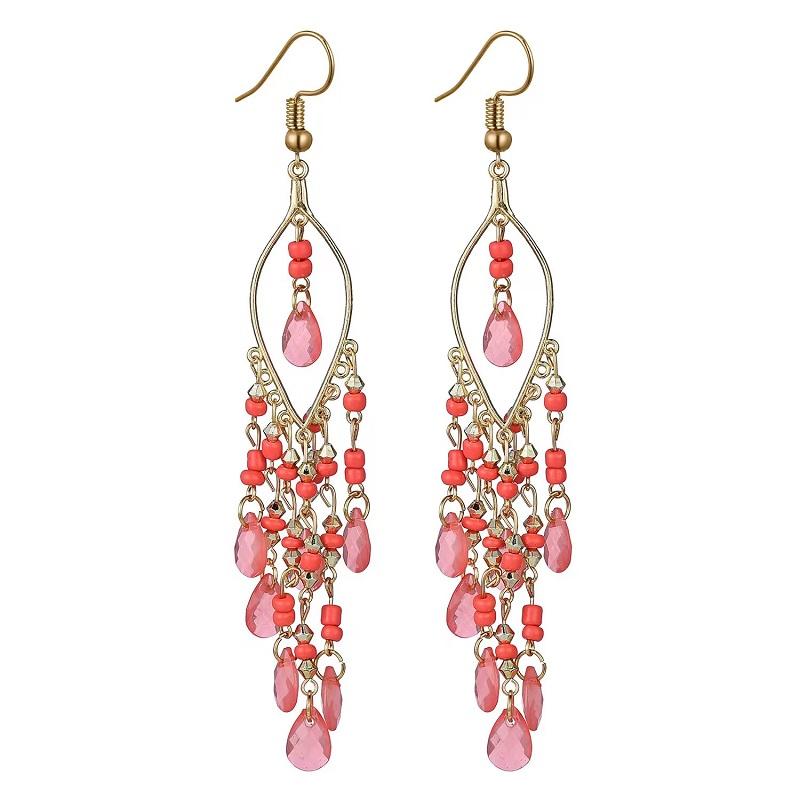 Ethnic Long Acrylic Water Drop Earrings for Women Retro Boho Gold Color Hollow Tassel Earrings Bijoux Femme