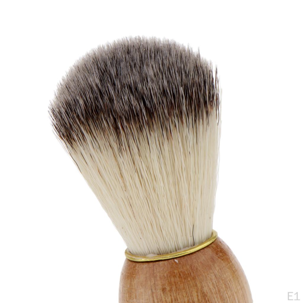 Men Gift Shave Shaving Barber Salon Brush Wood Handle Dust Cleaning Tool