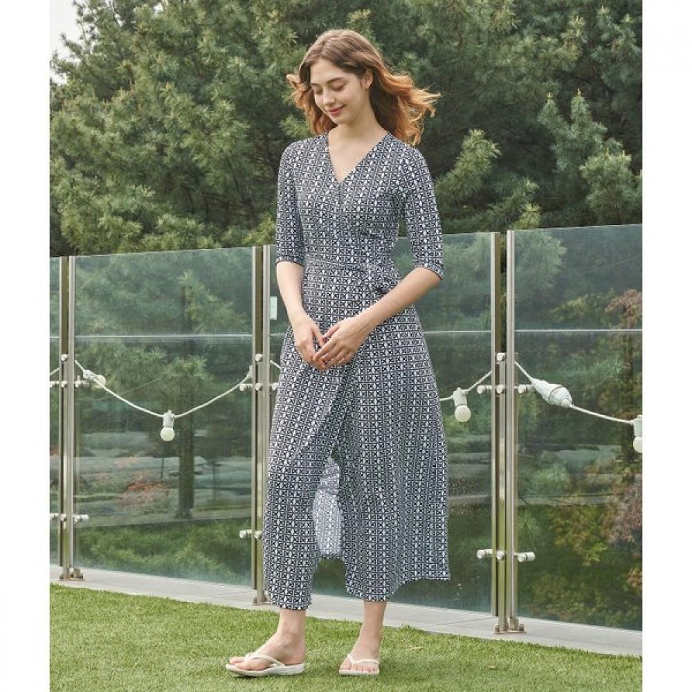 Lipbbam Creora Romona Maxi Long Wrap Dress 3 4 Sleeve Ldm10cn01
