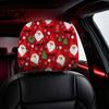 Holiday Themed Car Accessories 2Pcs Santa Headrest Covers, Christmas Printed Pillow Cases, Universal Fit Auto Interior Decoration for Most Vehicles,