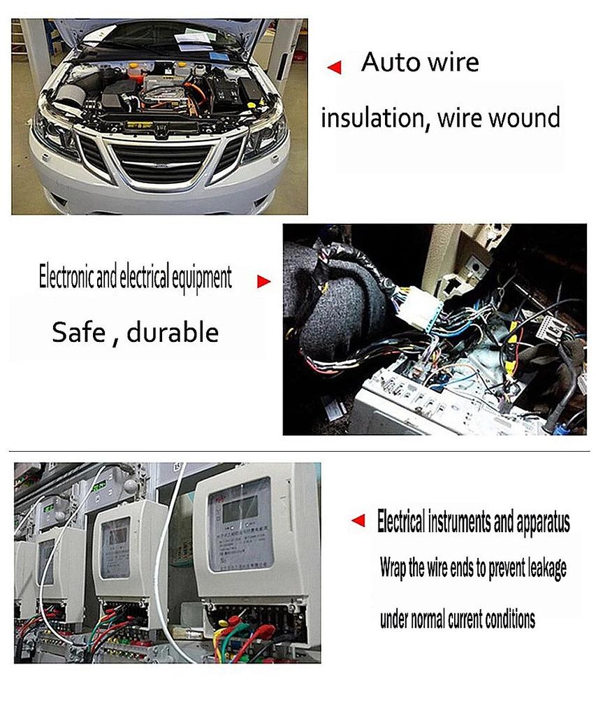 15 Meter hitzebeständiges, flammhemmendes Klebeband Coroplast-Klebeband zum Schutz von Kabelbäumen und Kabelbäumen im Auto
