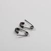 S925 Sterling Silver Minimalist Black Stud Earrings for Men & Women – Trendy, Niche Style