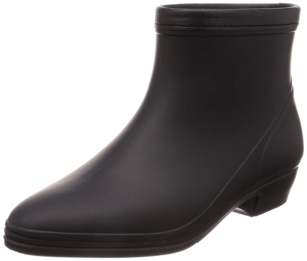 Asahi R308 Women's Gardening Rain Shoes, Made in Japan, Black, Size 24.5 cm, 3E