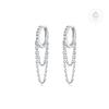 barbie Earrings Original Design Double Chain Earrings, High-end Temperament, Ins Style and Exquisite Love, 925 Silver Synthetic Cubic ZJYES-YS-212
