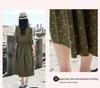 Mori Style Floral Cotton Turn-Down Collar Long-Sleeve Shirt Dress, 2025 Autumn Collection