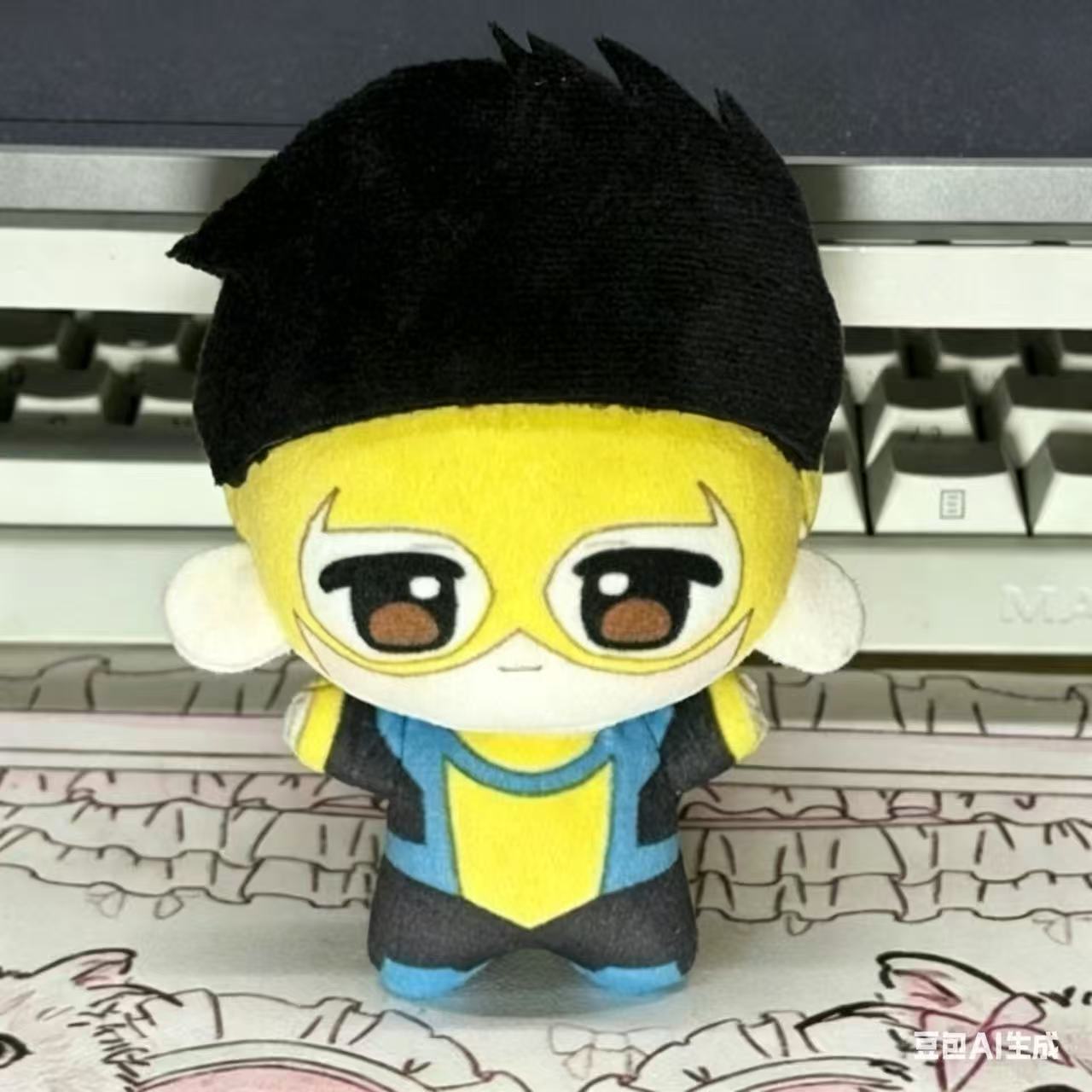 Neue 10cm Mark Invincible Plüsch Schlüsselanhänger Puppe Cartoon Niedlich Anime Peripherie Sammlung Spielzeug Kawaii Geburtstagsgeschenk