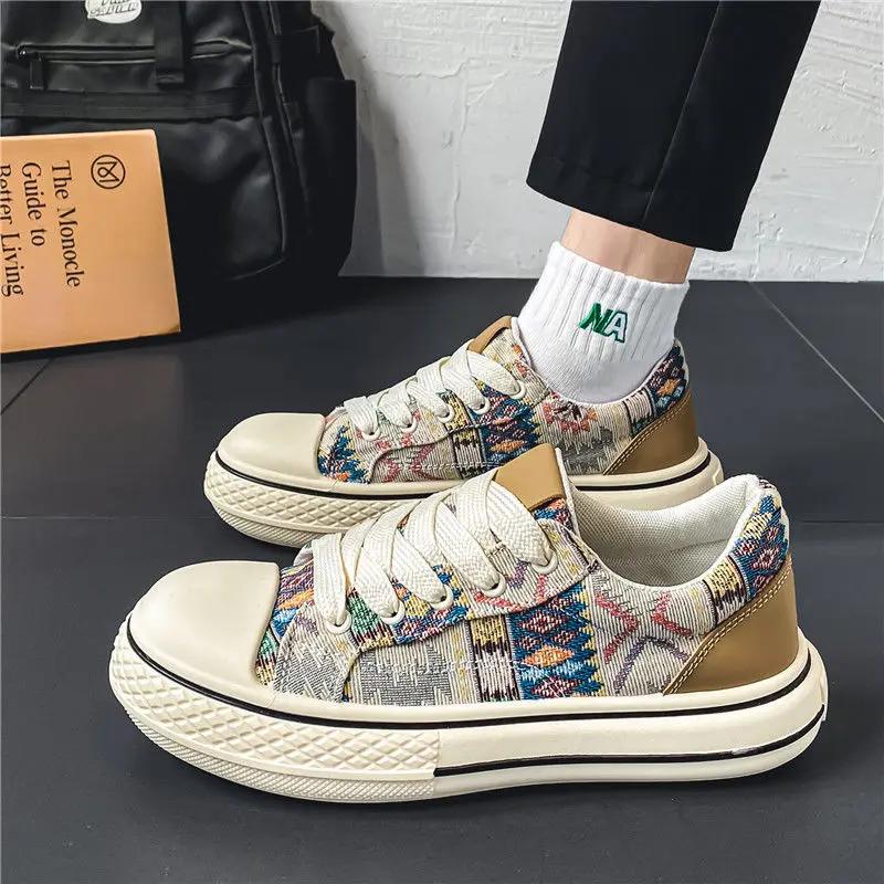 Sneakers Fashion 2024 Men's Casual Shoes Flat Male Shoe Leisure Hiking Designer Luxury Korean Style Offer Footwear Trends Trend