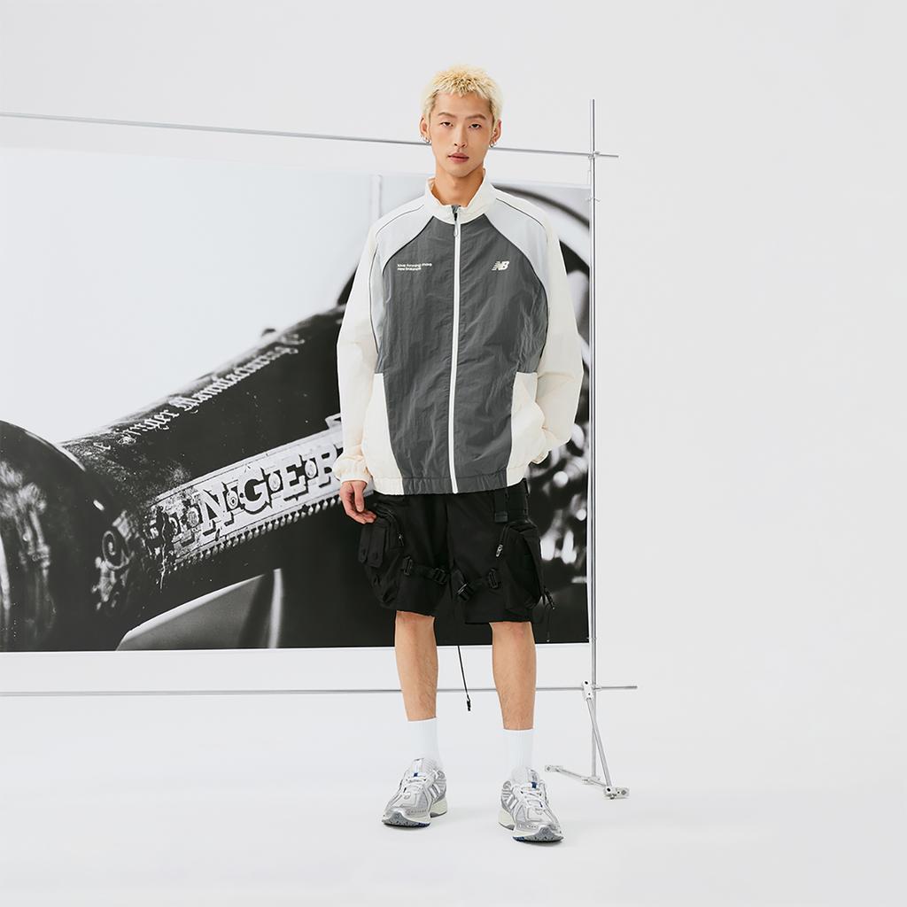 New Balance Jackets Unisex Gray Stand Collar Moderate Other NAE24011-DKG