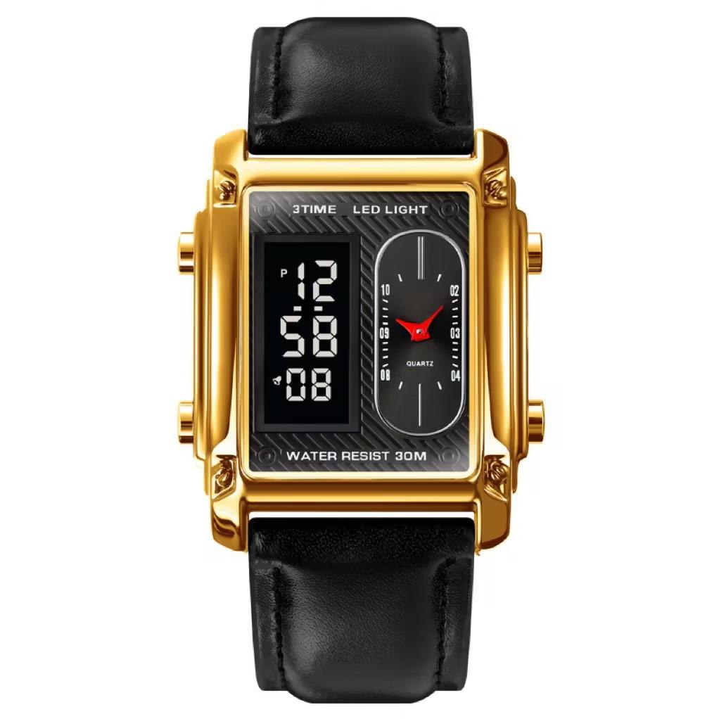 Men's Watch Fashion Casual Creative Electronic Watch Dual Movement Multifunctional Waterproof Watch Men's Watch