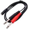 3.5mm Female Jack to 2x6.35mm Male Adapter Cable 3.5 to 6.35 mm TRS Mono Male Audio Aux Socket Converter Cord Wire