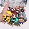 Demon Slayer keychains, anime doll car and motorcycle keychain accessories, cute character bag pendants, cartoon couple pendants