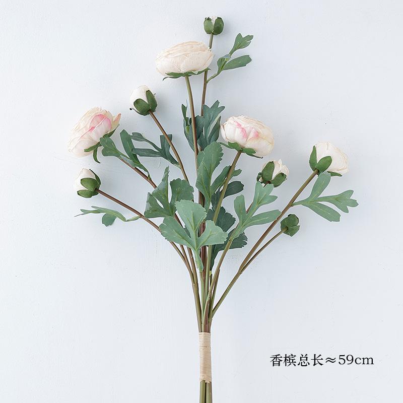 Simulation 3-branch Bundle Peony 9-head Dew Lotus Fake Flower Home Decoration Ornament