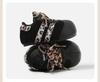 Spring 2026 Girls' Retro Leopard Print Baby Walker Shoes - Ugly Cute, Color Block Design.