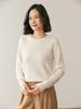 Women's Versatile Long Sleeve Cashmere Sweater – Loose, Slimming, Thick Cable Knit Base Layer Top