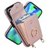 Crossbody Card Bag Wallet Ring Holder Kožené pouzdro pro iPhone 15 14 13 12 11 Pro Max XS MAX XR pro Samsung S23 S22 S21 S20 Ultra Plus A14 A13 A53 A54