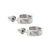 White Clover Kuromi Sanrio Characters Stainless Steel Earrings Half Hoop (2 Pieces Both Ears) SAST-P003SV