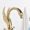 Brass Gold Black Swan Basin Faucet Deck Mounted Bathroom Faucet Hot and Cold Water Mixer Tap Bath Water Faucet Basin Faucet Taps