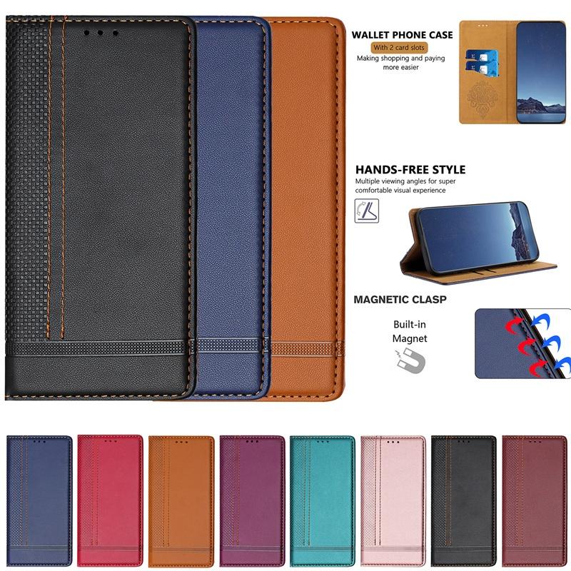 Leather Case for Realme Narzo 50i Prime 60 70 Pro 60X 70X N53 N55 N63 N65 V11 V13 V23 Q3 Q3i Note 50 4G 5G Protective Flip Wallet Cover