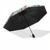 1pc Circus Animal Outdoor Umbrella - Automatic Opening/Closing, Portable 3-Fold Design, 8-Rib Iron Frame, Festival Gift for Fans, Travelers, Dail