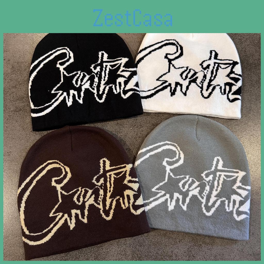 Cap Acrylic Knit Letter Pattern Men Women Sports Casual Wear Decoration Supplies