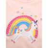 Ins Girls' Pink Short-Sleeved T-Shirt Pure Cotton Baby Unicorn Half-Sleeved Stylish Top Casual Summer Bottoming Shirt