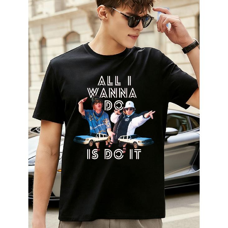 Kevin Perry Go Large T-Shirt - Humorous Retro Tee from The 90S Featuring The Graphic All I Wanna Do Is Do It , Suitable for Both Men And Women. S чёрный