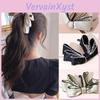Banana Color Solid Fabric Bow Hair Clips Hairpin For Women Back Head Ponytail Headdress Hair Accessories