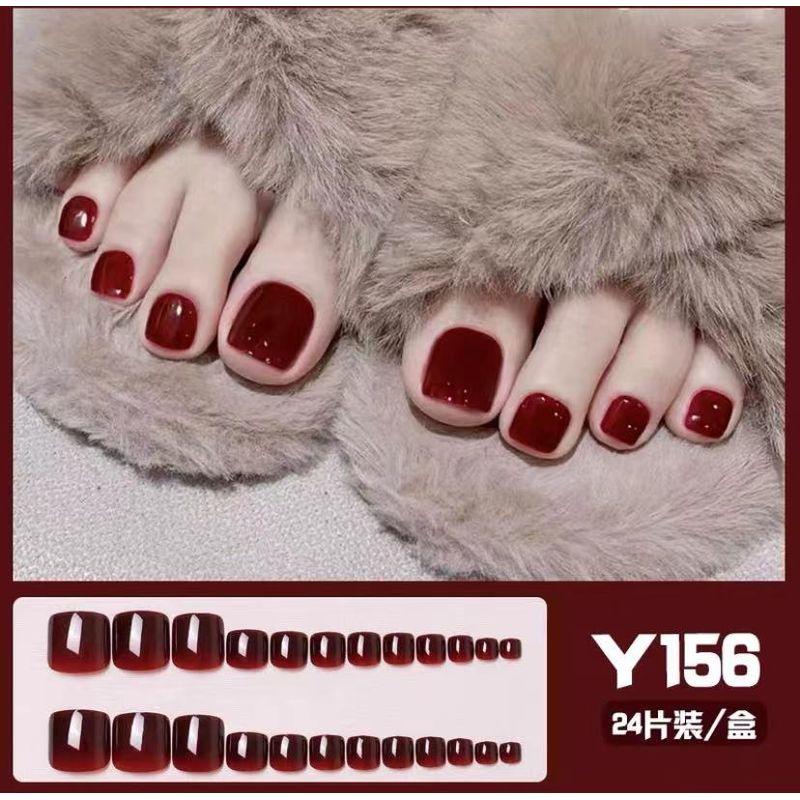 

Summer Toenail Wear Nail Tip Blue Diamond Flash Nail Stickers White Fancy Student Toenail Patch Toenail pure cherries red