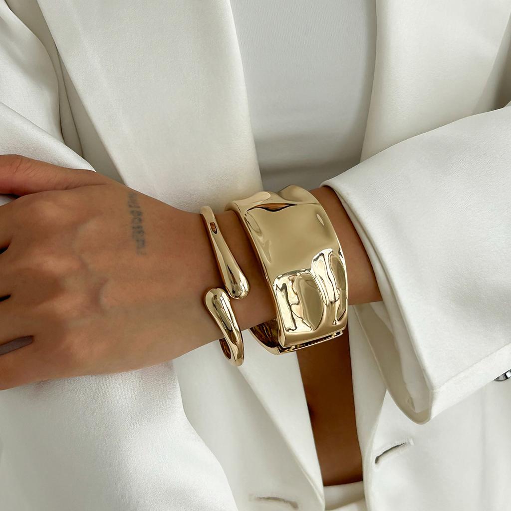 Wind Liquid Metal Folded Bracelet Bracelet Fashion Texture Glossy Spring Bracelet Women