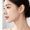 S925 Sterling Silver Square Sugar Moissanite Earrings - D Color Ear Studs