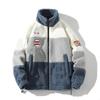 Abrigo de Moda de Lana de Cordero de Otoño e Invierno para Hombre, Tendencia Urbana, Cálido, Casual, Color Mezclado