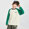 Boys' Heart Print Long Sleeve Cotton T-Shirt