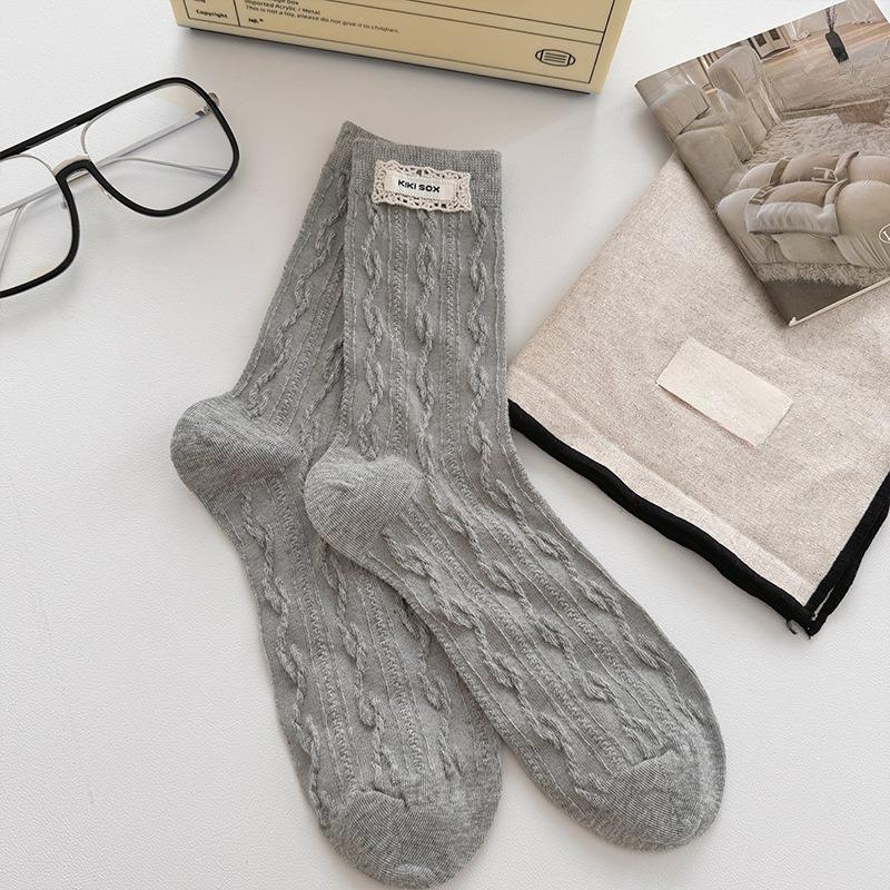 5 Pairs of Women's Summer Fashion Pure Cotton Tube Pile Socks