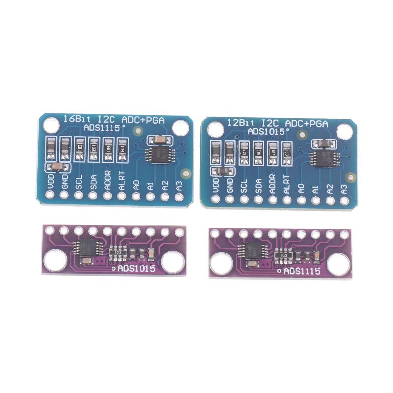 Ads1115 Ads1015 12/16 Bit I2C Modul Präzision 4-Kanal Entwicklungsplatine Mit Pro Gain Verstärker Für Arduino