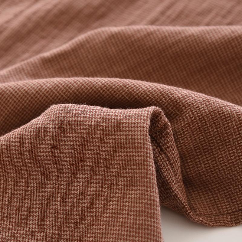 2026 New Spring and Autumn Couple Sleeper Pants 100% Cotton Gauze Color Knitted Pants Women's Checkered Home Pants