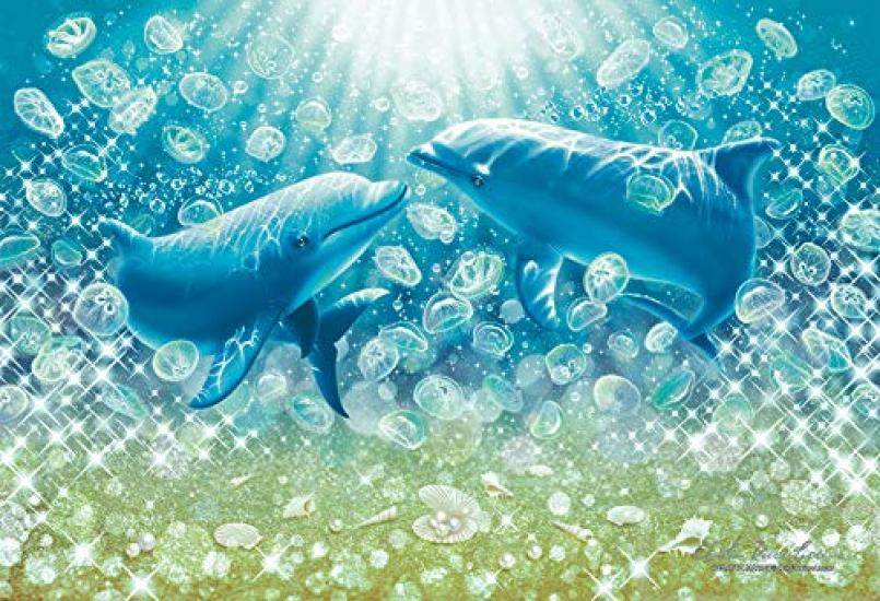 300-piece jigsaw puzzle by Lassen, Romantic Marine [Luminous Puzzle] (26x38cm)