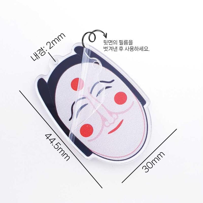 Korean Traditional Keychain, Yangban Mask, and Bunetal Pendant